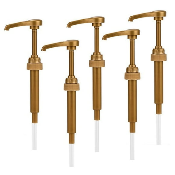5-pack 750ml coffee machine syrup pump dispenser 5-pack