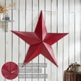 thumbnail image 3 of VHC Brands Patriotic Metal Star Distressed 48x48, Independence Day Decor, Decorative Wall Hanging, Rustic Farmhouse Decorations, Burgundy, Black, 3 of 5