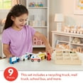thumbnail image 2 of Melissa & Doug Wooden Town Vehicles Set in Wooden Tray (9 pcs), 2 of 9