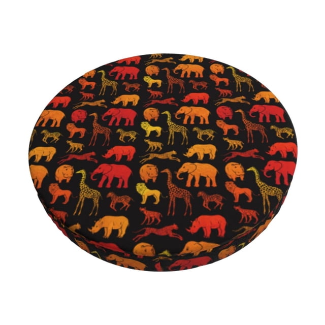 Balery Animal Fundas de asiento para taburete de bar redondo de tela de terciopelo ajustables que protegen de arañazos y manchas para sillas de 14 a 17 pulgadas.-12 inch