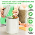 thumbnail image 2 of Plexon Countertop Compost Bin with Lid, Off-White 1.5 Gallon Odorless Kitchen Compost Container, Steel Food Compost Bucket for Kitchen with Charcoal Filter, Compost Pail for Kitchen Countertop, 2 of 6