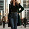 thumbnail image 5 of Women's Long Cardigans Fall Velvet Long Sleeve Open Front Button Casual Jackets Duster Coat with Pockets, 5 of 8