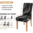 thumbnail image 5 of Chair Covers for Dining Room Set of 6, Stretch Dining Chair Cover 6 Pieces, Washable Kitchen Parsons Chair Slipcovers 6 Pack, Removable Seat Protector for Home and Party, 5 of 5