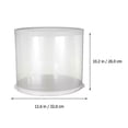 thumbnail image 2 of Plastic Transparent Cake Box Round Cake Packaging Boxes Organizer for Home Dessert Shop (White Double-layer) (10inch) 26-27s, 2 of 3