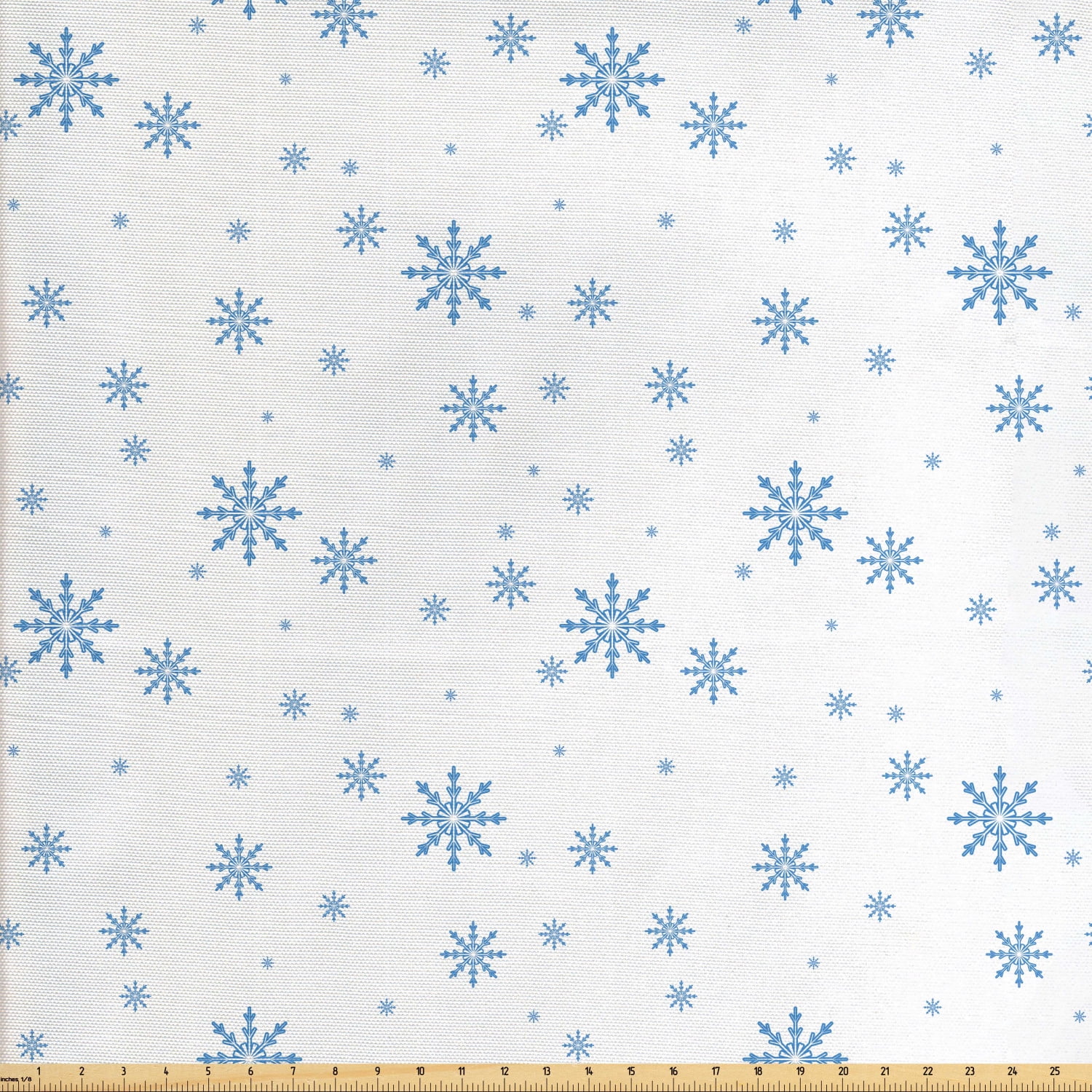 Winter Fabric by The Yard, Cold December Design Simple Seasonal Snowy