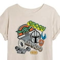 thumbnail image 3 of Star Wars - The Mandalorian Mando Grogu Stickers  - Womens Oversized Graphic T-Shirt, 3 of 5