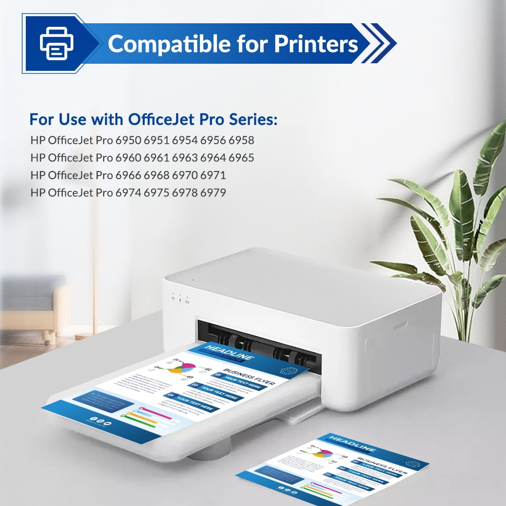 902 Ink Cartridge 902 XL Replacement for 902XL Ink Cartridges Combo Pack, for 902 Ink Cartridges Compatible with Officejet 6978 6968 6962 6958 Printer (4 Pack)