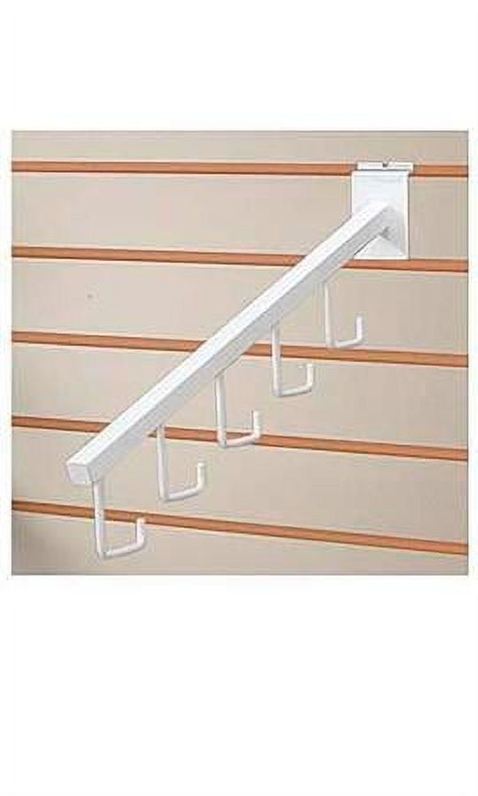 White 5-J-Hook Waterfall for Slatwall - Pack of 10