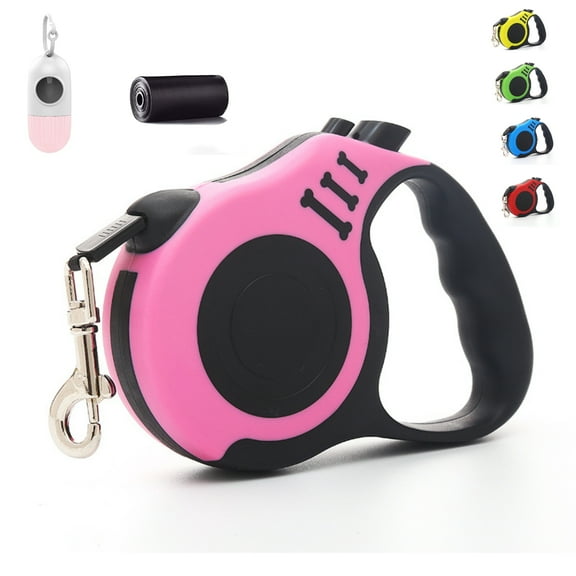 Retractable Dog Leash, 10/16FTPet Walking Leash with Anti-Slip Handle, Strong Nylon Tape, Tangle-Free, One-Handed One Button Lock & Release, Suitable for Small Medium Dog Cat