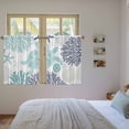 thumbnail image 4 of Turquoise Coastal Turtle Kitchen Curtains, Ocean Coral Nautical Light Filtering Window Curtain Panels, 2Pcs Rod Pocket Window Treatments Set for RV Dining Room Study Room 42x45 Inches, 4 of 9