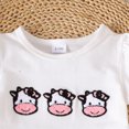 thumbnail image 6 of Infant Toddler Baby Girl 6 12 18 24 Months 2T 3T 4T 2Pcs Outfit Cow Print Short Sleeve T-Shirt and Soft Stretchy Shorts Summer Wear Kaprioy Toddler Girl Clothes, 6 of 7