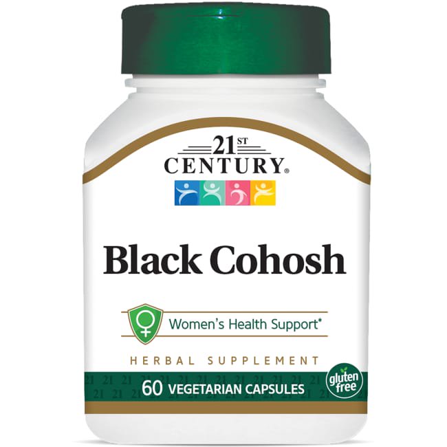 21st Century Black Cohosh & Soy Isoflavones 180mg Capsules, 60 Ct