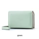 thumbnail image 5 of Sonducket Carteras de mujer Color sólido PU tarjetero corto cierre con cremallera monedero de tres pliegues estilo Simple bolso moneda llaves Carteras Verde, 5 of 6
