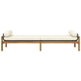 thumbnail image 2 of vidaXL Banc de Jardin avec Coussin Noir en Poly Rotin Acacia, 2 of 5