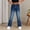 Blue, variant on Stretch Flare Jeans For Teen Girls Fashion Denim Pants With Comfortable Fit And Bottom Design Size 8-9 Years