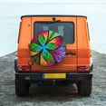 thumbnail image 6 of Xecao Multicolored Beautiful Flower for Tire Covers,Wheel Tire Cover Waterproof, Dust-Proof, And Universally Fitting for Cars,Trailers, SUVs-14 inch, 6 of 6