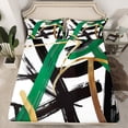 thumbnail image 2 of Homewish Minimalist Lines Full Size Sheets 4-Piece for Kids Children Teens,Abstract Geometric Stripes Breathable Bed Sheets,Mid Century Lightweight Sheet Sets,Ultra Soft Home Decor, 2 of 7