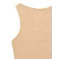 thumbnail image 5 of J. METHOD Women's Tank Top Sleeveless Racerback Basic Stretch Comfy Slim Fitted Ribbed Knit Tops Workout Yoga T Shirt NEWT386 Orange Cream L, 5 of 6