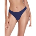 thumbnail image 3 of Ocean Blues Women's Cheeky Brazilian Cut Bikini Bottom Seamless Low Rise Bathing Suit Swim Bottom, 3 of 6