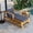 Natural Grey, variant on Outdoor Acacia Wood Lounge Set with Chair and Ottoman with Removable Cushions,All-Weather Outdoor Chaise Lounge/Daybed,Perfect for Patios,Balconies and Garden