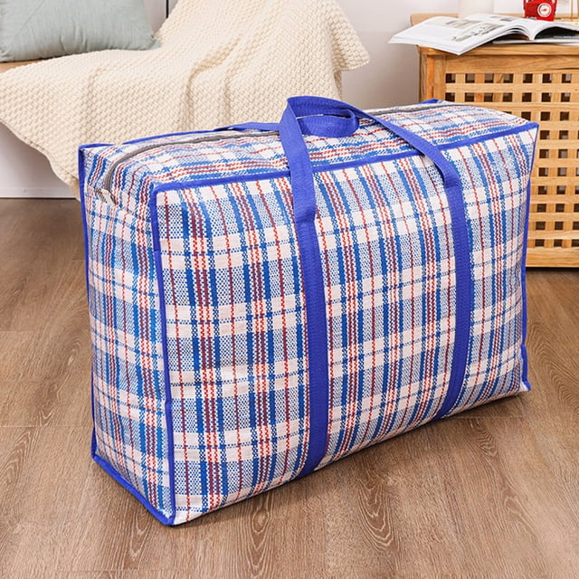Paquete de ropa Contenedor Bolsas gigantes plegables a cuadros para compras de embalaje de viaje