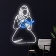 thumbnail image 2 of Handmadetneonsign Hijab Woman Read Book Led Sign, Hijab Beauty Neon Sign, Wall Decor, Face Girl, 2 of 5