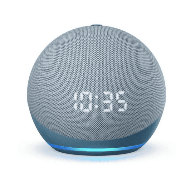 Asistente Inteligente Echo Dot Bocina Reloj Digital Azul