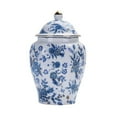 thumbnail image 1 of Ceramic Ginger Jar Lid Blue White Porcelain Crafts Gift Porcelain Jars for Kitchen Countertop Storage   Style A, 1 of 9