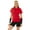 Red, variant on InstantFigure Cycling Compression Solid Zip Up Bike Top AWT028