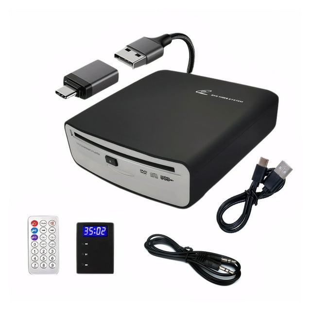 USB Interface Car CD Dish Box SUV External Stereo Radio Dish Box CD/DVD Player ,Bluetooth Transmitter 5.0