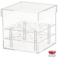 thumbnail image 1 of SHISUYAN Acrylic Flower Cube Vase 9-hole Acrylic Flower Box Clear Eternal Flower Square Box, 1 of 8