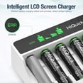 thumbnail image 3 of HiQuick Fast Charging 8 Bay Battery Charger for NiMh NiCD AA AAA Rechargeable Batteries, 3 of 8