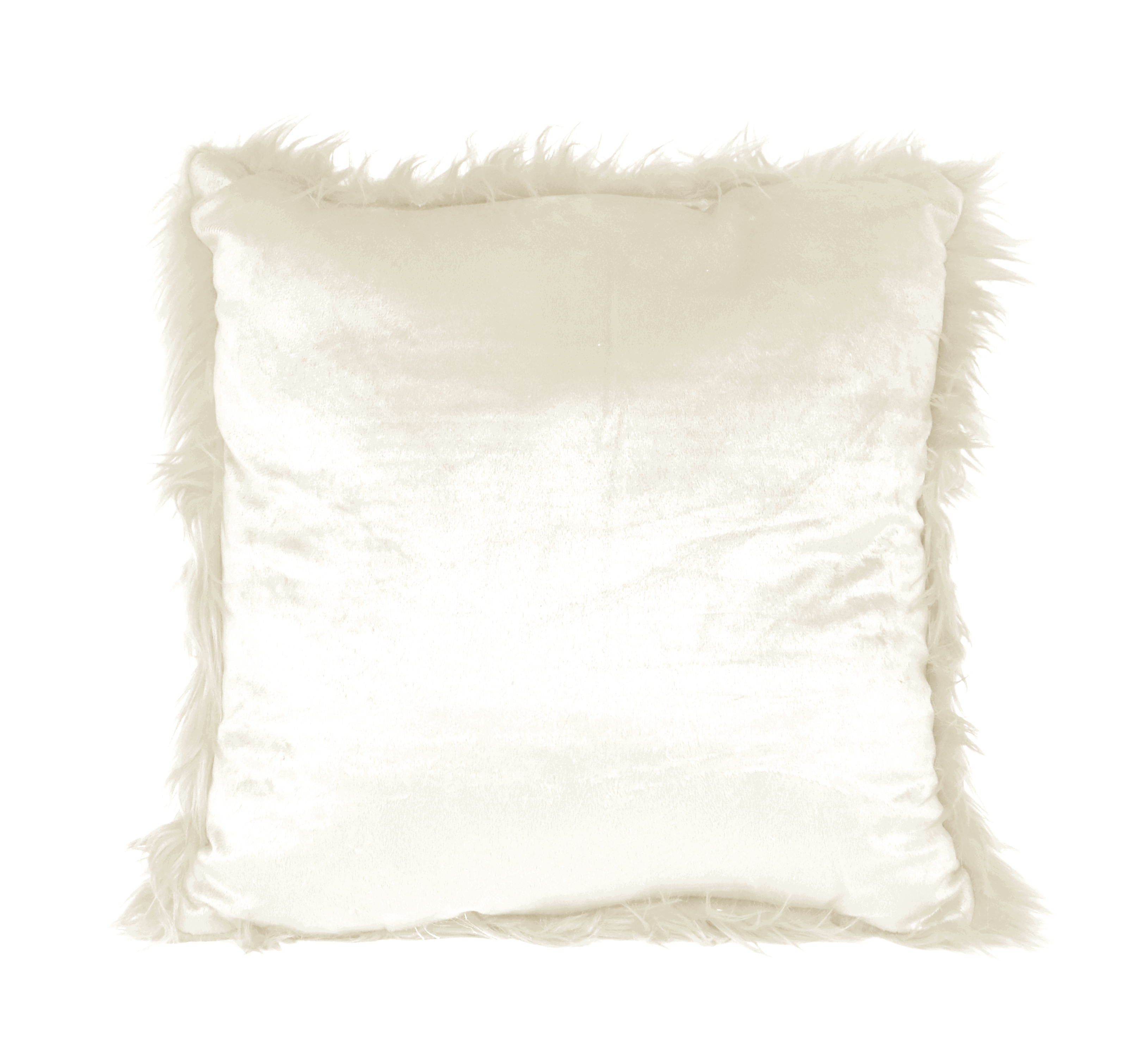 Mainstays Flokati Decorative Throw Pillow, 16" x 16", Beige, Square, 1 Piece - image 4 of 7