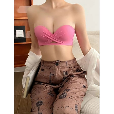 3344 College Party Girl Pure Desire Small Chest Half Cup Push up Underwear Seamless All-Match Two-Way Wear Strapless Bra