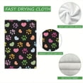 thumbnail image 5 of 2 Pcs Kitchen Towels Dishcloth Dish Towels Kitchen Towels Holiday Tea Towels Hand Towels for Kitchen Bathroom Housewarming Gifts Home Decoration 24 x 16 Inches (Colors Paw Prints), 5 of 5