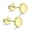 Gold, variant on White Gold Plated Sterling Silver Dot Stud Earrings 5mm, Flat Round Disc Studs Hypoallergenic Jewelry
