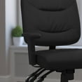 thumbnail image 4 of Flash Furniture Cole Mid-Back Black LeatherSoft Multifunction Swivel Ergonomic Task Office Chair with Adjustable Arms, 4 of 9