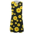 thumbnail image 5 of TJAZFJPA Robes d'Hiver pour Femmes Robe Élégante pour Femmes à Col Rond Robe Débardeur à Col Rond Robe Décontractée à Imprimé Floral Robe Formelle pour Femmes Robes Bleu Pâle, 5 of 5