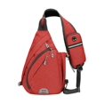 thumbnail image 2 of 1Pcs Crossbody Chest Pack 15.35in Red, Lightweight Sling Backpack for Travel Cycling, Water Resistant Shoulder Bag with Adjustable Strap, Multi-Pocket Daypack for Outdoor Sports Daily Use, 2 of 7