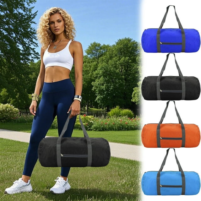 Cagogo 2 Pcs Sac de Sport Pliable, Sac de Gym Portable, Sac de Voyage Grande Capacité, Sac Léger pour Hommes Femmes, Sac en Polyester Résistant à l'Eau pour Camping Randonnée Entraînement