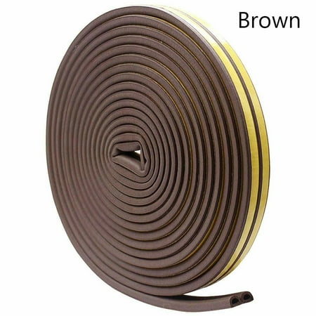 

5/10M Home Weather Strips Anti Collision Rubber Seal Strip Draught Excluder Window Door Foam BROWN 5M
