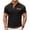 A355-Black, variant on Kalauyu Mens Short Sleeve Stand Collar Shirts Contrast Stitch with Chest Pocket Button Up Casual Tops Breathable Knit Golf Daily Tees