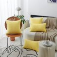 thumbnail image 3 of Yellow Euro Shams 26x26 Fall Pillow Covers Set of 2 Supersoft Corduroy Accent Decorative Pillow Cases for Bedroom Winter Decor, 26 x 26 inch, Sundress, 3 of 7