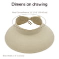 thumbnail image 5 of ACCEHUT Women's UPF 50+ Foldable Wide Brim Straw Sun Visor Adjustable Beige Summer Beach Hat, 5 of 5