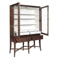thumbnail image 5 of Maklaine Modern Modern Wood Bar Cabinet with Glass Doors in Brown, 5 of 12
