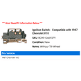 thumbnail image 2 of Ignition Switch - Compatible with 1987 Chevy V10, 2 of 2