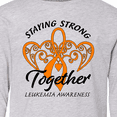 thumbnail image 4 of Inktastic Leukemia Awareness Staying Strong Together and Orange Ribbon Long Sleeve Youth T-Shirt, 4 of 5