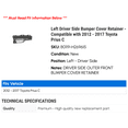 thumbnail image 2 of Left Driver Side Bumper Cover Retainer - Compatible with 2012 - 2017 Toyota Prius C 2013 2014 2015 2016, 2 of 2