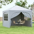 thumbnail image 4 of YYAo Canopy, Outdoor Canopy Tent,10 X 10 FT Pop up Canopy Tent with 4 Removable Sidewall-White, 4 of 11