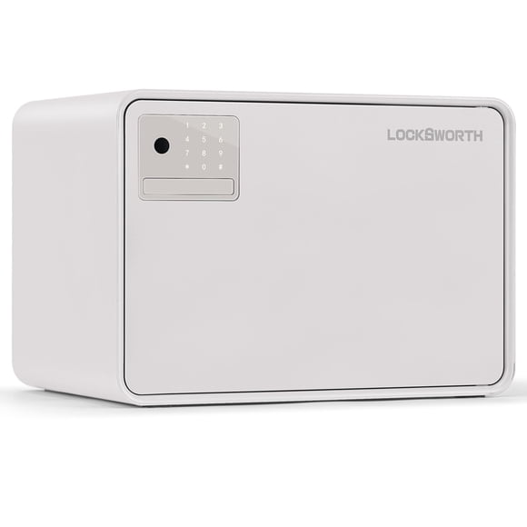 Caja Fuerte Biométrica Locksworth 0.6 Pies Cúbicos Autoapertura Blanca